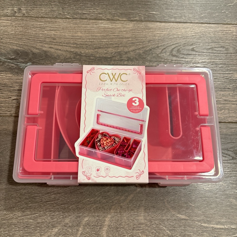 CWC Red Heart-Shaped Snack Box